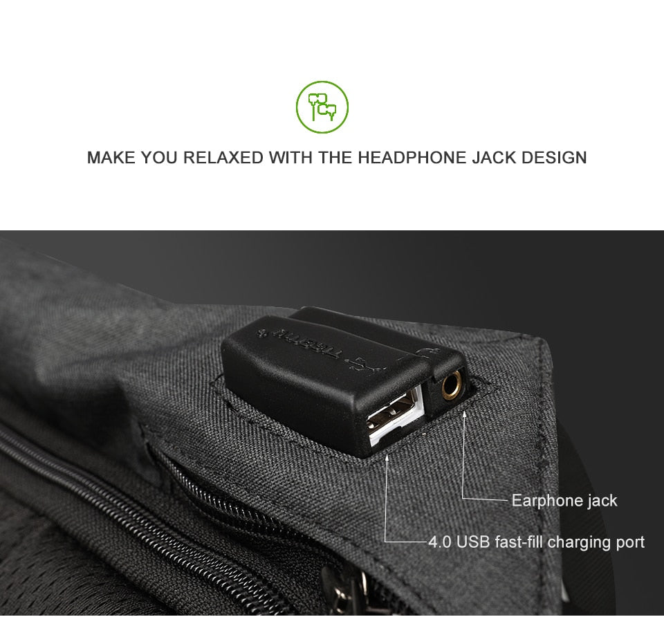 Hidden Anti theft Zipper 15.6 inch Men School Laptop Backpacks Water Repellent Travel 20L Multi USB Charger Male Mochila women