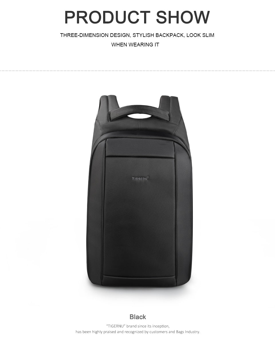 Hidden Anti theft Zipper 15.6 inch Men School Laptop Backpacks Water Repellent Travel 20L Multi USB Charger Male Mochila women