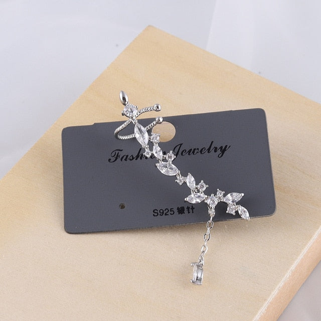 2020 New Angel wings Rhinestone Hanging Dangle exquisite Exaggerated Fashion Stud Earrings elegant Prevent Allergy Earrings