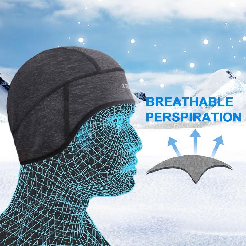 X-TIGER Winter Cycling Cap Windproof Thermal Ski Cap Running Skiing Motocycle Riding Hat Men Women MTB Bike Cycling Headwear