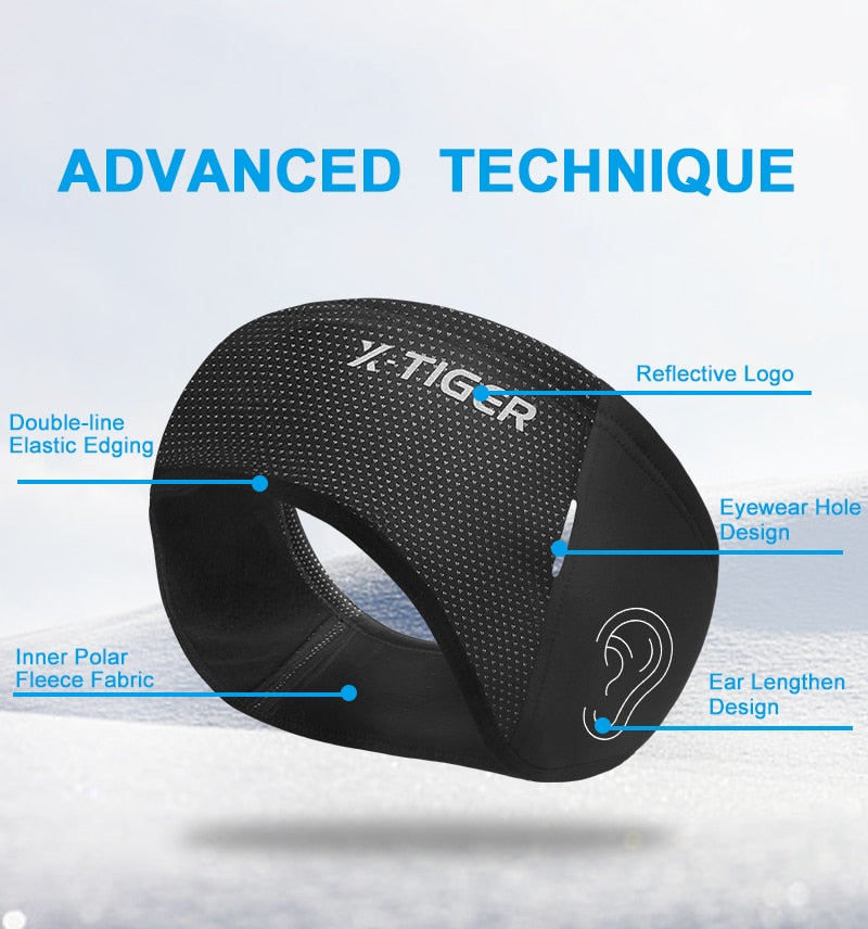 X-TIGER Winter Cycling Cap Windproof Thermal Ski Cap Running Skiing Motocycle Riding Hat Men Women MTB Bike Cycling Headwear