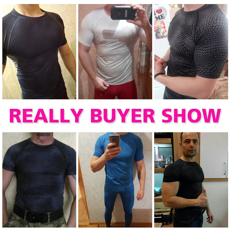 Quick Dry Workout Running Shirt Compression Fitness Tops Breathable Jersey Gym T-shirts Clothing Rashguard Male Sport Shirts Men
