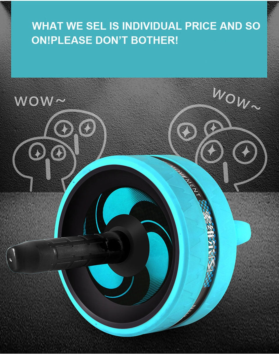 New 2 in 1 Ab Roller&Jump Rope No Noise Abdominal Wheel Ab Roller with Mat For Arm Waist Leg Exercise Gym Fitness Equipment