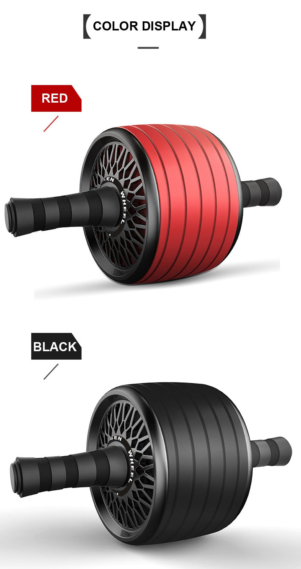 New 2 in 1 Ab Roller&Jump Rope No Noise Abdominal Wheel Ab Roller with Mat For Arm Waist Leg Exercise Gym Fitness Equipment