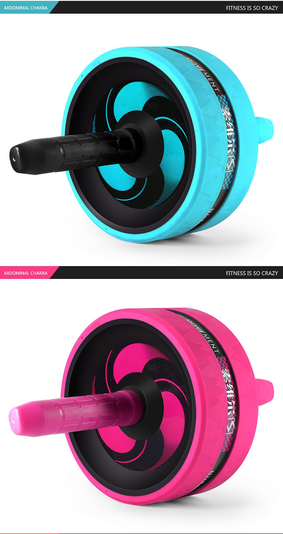 New 2 in 1 Ab Roller&Jump Rope No Noise Abdominal Wheel Ab Roller with Mat For Arm Waist Leg Exercise Gym Fitness Equipment