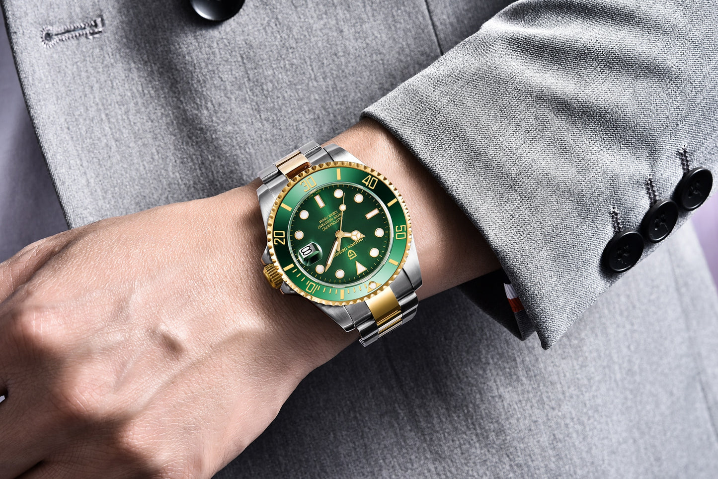 PAGANI Design Brand Luxury Men Watches Automatic Black Watch Men Stainless Steel Waterproof Business Sport Mechanical Wristwatch