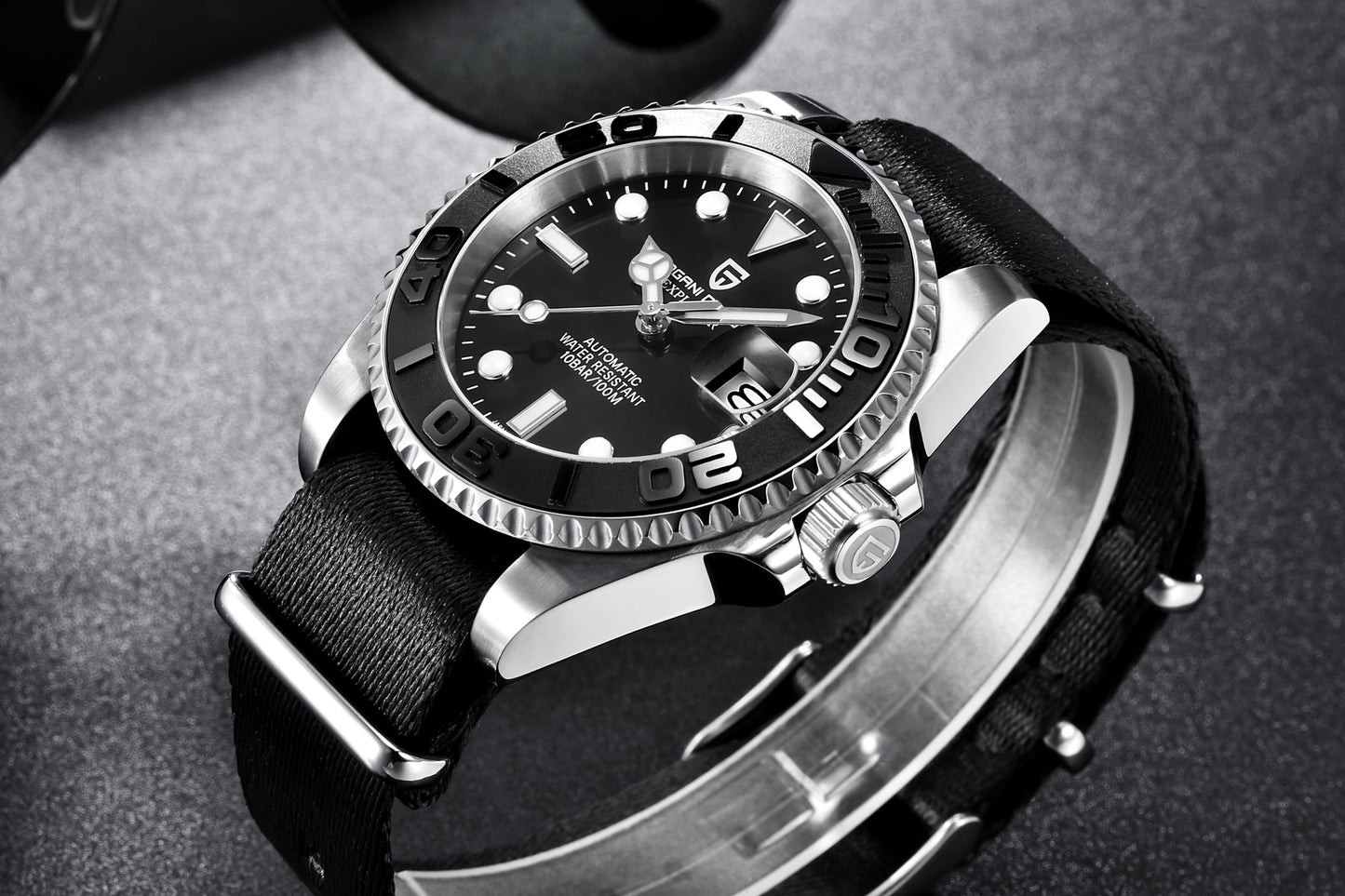 PAGANI Design Brand Luxury Men Watches Automatic Black Watch Men Stainless Steel Waterproof Business Sport Mechanical Wristwatch