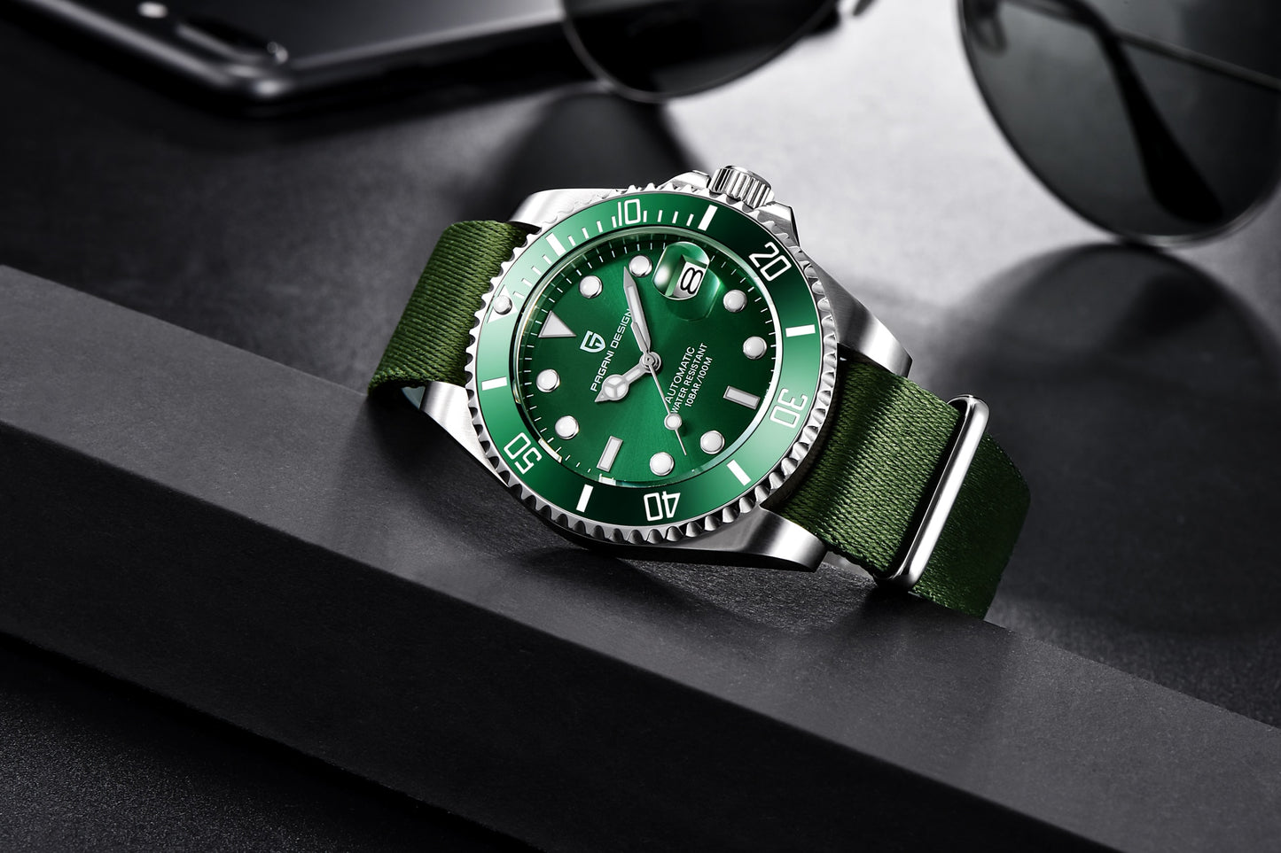 PAGANI Design Brand Luxury Men Watches Automatic Black Watch Men Stainless Steel Waterproof Business Sport Mechanical Wristwatch