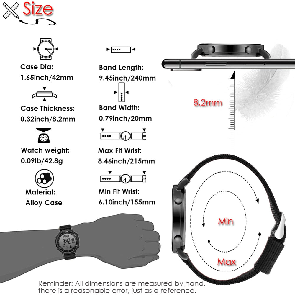 Digital Watch Men Sport Watches for Men Waterproof Alarm Clock Multifunction Outdoor Wristwatch Male Relogio Digital Masculino