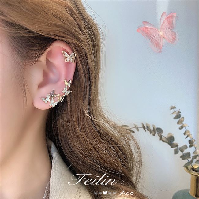 2020 New Angel wings Rhinestone Hanging Dangle exquisite Exaggerated Fashion Stud Earrings elegant Prevent Allergy Earrings