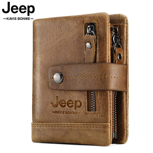 Genuine Leather Wallet Fashion Men Coin Purse Small Card Holder PORTFOLIO Portomonee Male Walet for Friend Money Bag