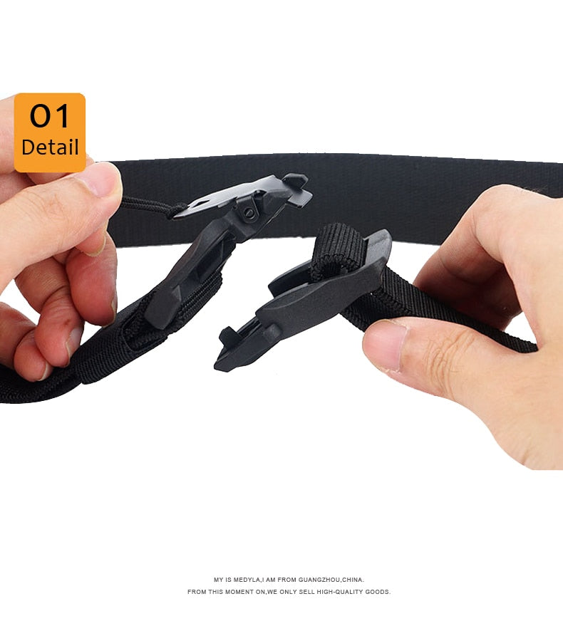 MEDYA Official Genuine Tactical Belt Quick Release Magnetic Buckle Military Belt Soft Real Nylon Sports Accessories MN057