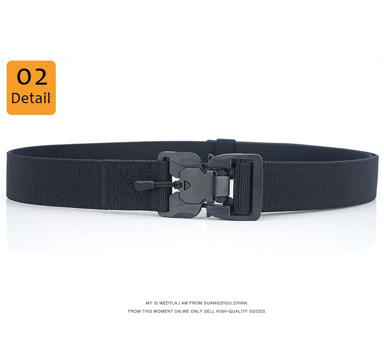 MEDYA Official Genuine Tactical Belt Quick Release Magnetic Buckle Military Belt Soft Real Nylon Sports Accessories MN057