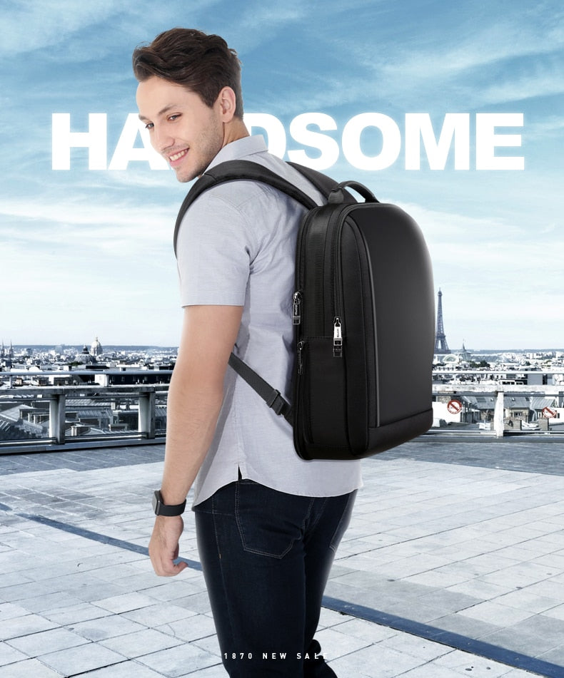 Brand Enlarge Backpack USB External Charge 15.6 Inch Laptop Backpack Shoulders Men Anti-Theft Waterproof Travel Backpack