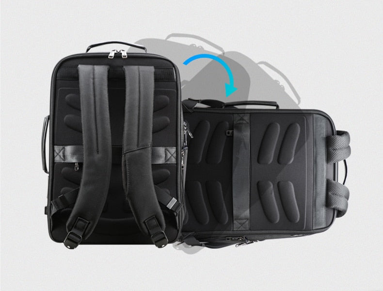 Brand Enlarge Backpack USB External Charge 15.6 Inch Laptop Backpack Shoulders Men Anti-Theft Waterproof Travel Backpack