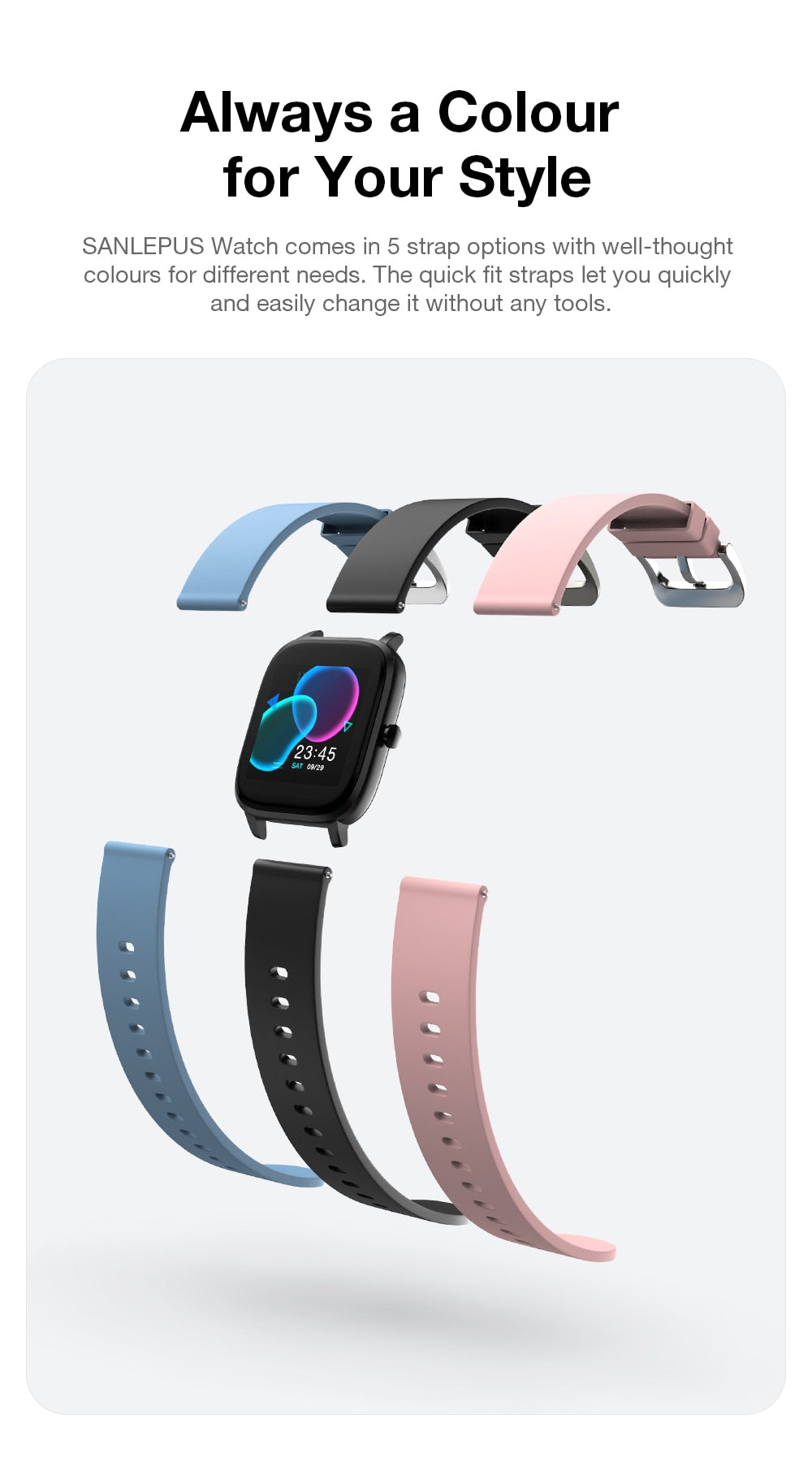 SANLEPUS Global Version Smart Watch IP67 Waterproof Smartwatch 2020 New Men Women Fitness Bracelet Band For Android Apple Xiaomi