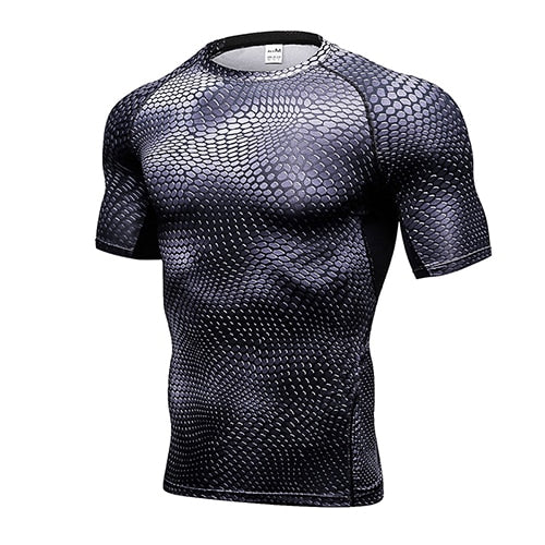 Quick Dry Workout Running Shirt Compression Fitness Tops Breathable Jersey Gym T-shirts Clothing Rashguard Male Sport Shirts Men