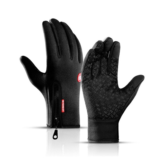 WorthWhile Winter Cycling Gloves Bicycle Warm Touchscreen Full Finger Gloves Waterproof Outdoor Bike Skiing Motorcycle Riding