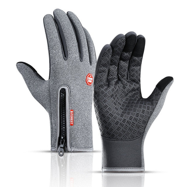 WorthWhile Winter Cycling Gloves Bicycle Warm Touchscreen Full Finger Gloves Waterproof Outdoor Bike Skiing Motorcycle Riding