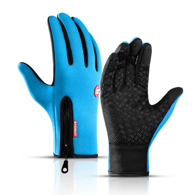 WorthWhile Winter Cycling Gloves Bicycle Warm Touchscreen Full Finger Gloves Waterproof Outdoor Bike Skiing Motorcycle Riding