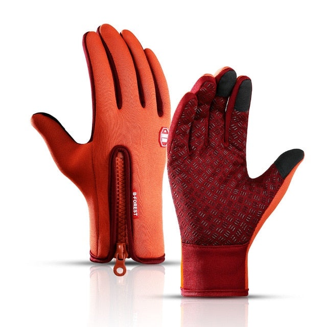 WorthWhile Winter Cycling Gloves Bicycle Warm Touchscreen Full Finger Gloves Waterproof Outdoor Bike Skiing Motorcycle Riding