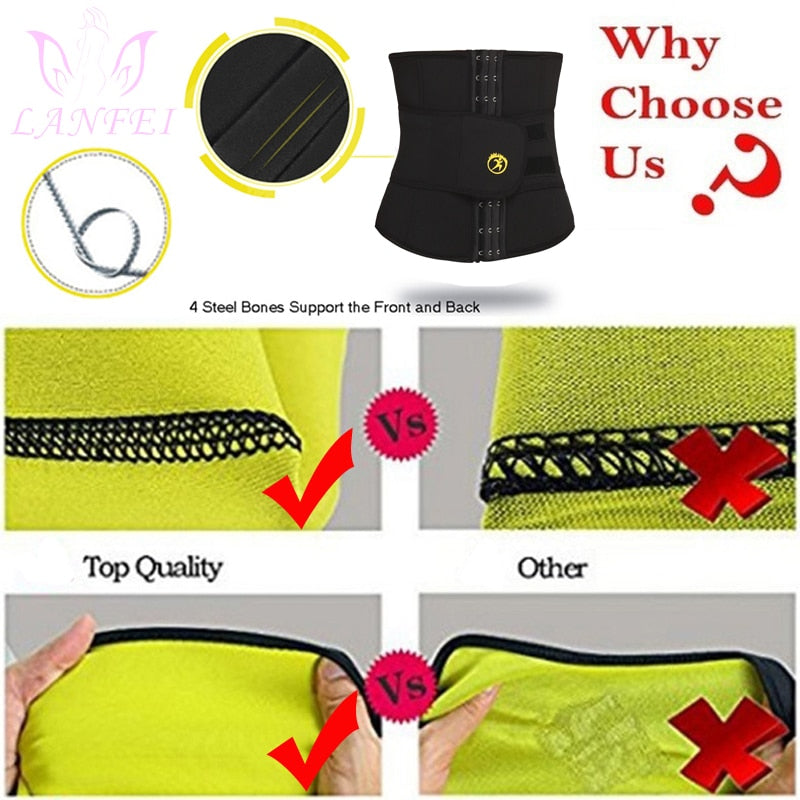 Hot Waist Trainer Neoprene Men Body Shaper Tummy Control Belt Sauna Slimming Strap Fitness Sweat Shapewear for Fat Burner