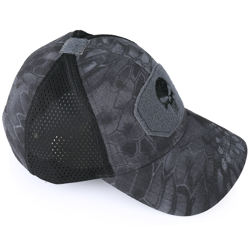 Skull Tactical Military Airsoft Cap Adjustable Breathable Sun Visor Trucker Hat Mesh Hunting Hiking Baseball Skeleton Snapback
