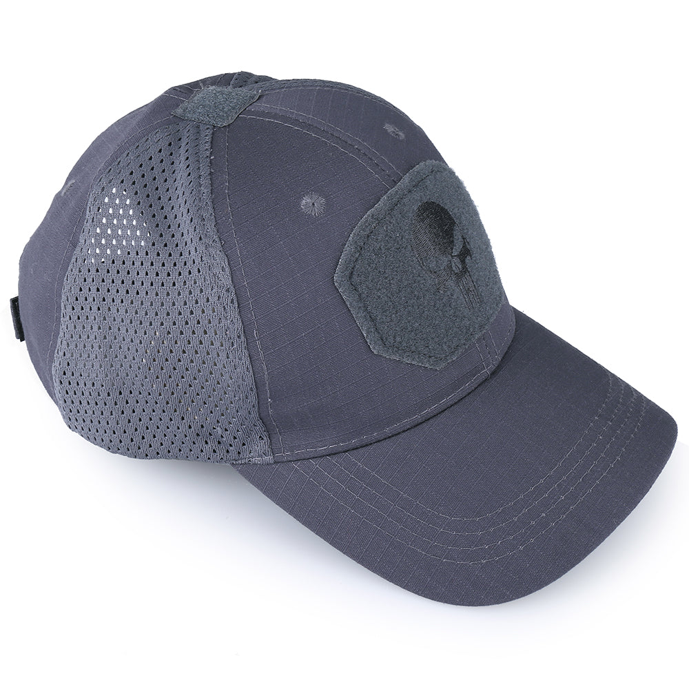 Skull Tactical Military Airsoft Cap Adjustable Breathable Sun Visor Trucker Hat Mesh Hunting Hiking Baseball Skeleton Snapback