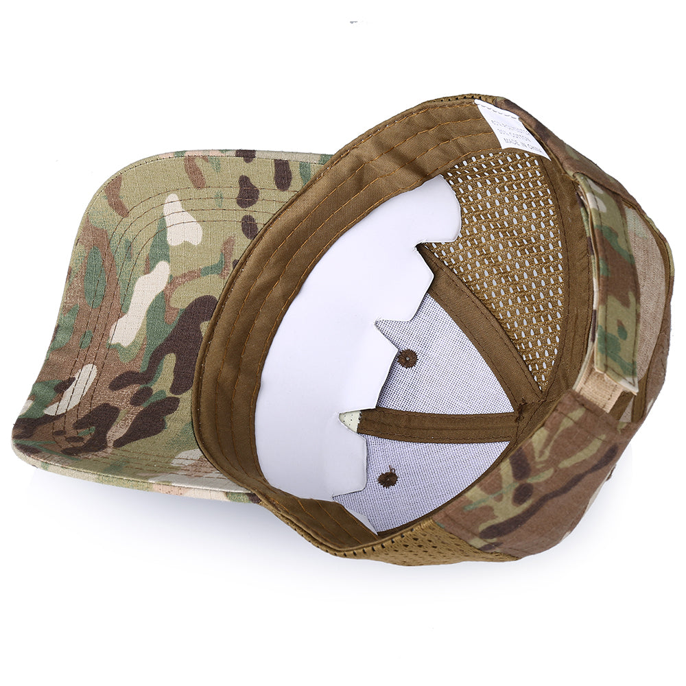 Skull Tactical Military Airsoft Cap Adjustable Breathable Sun Visor Trucker Hat Mesh Hunting Hiking Baseball Skeleton Snapback