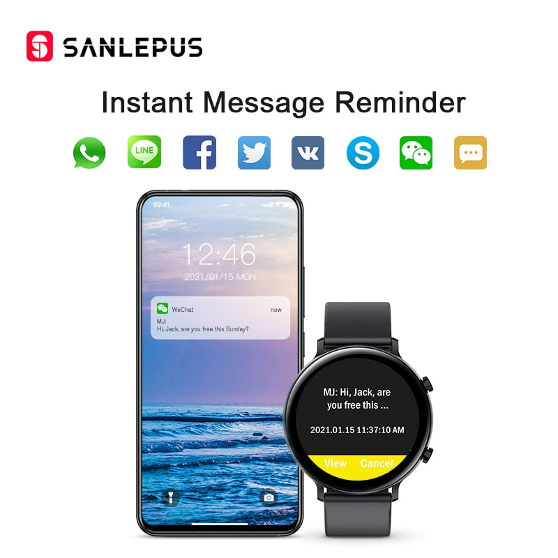SANLEPUS ECG Smart Watch Bluetooth Call 2020 NEW Men Women Waterproof Smartwatch Heart Rate Monitor For Android Apple Samsung