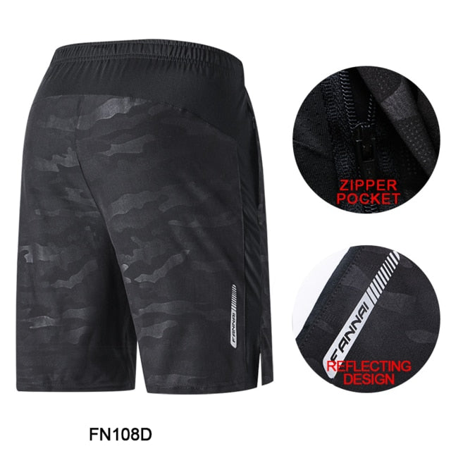 Running Shorts Men Quick Dry Sports Workout Jogging Fitness Training Gym Crossfit Casual Pants Camo Camouflage Pockets