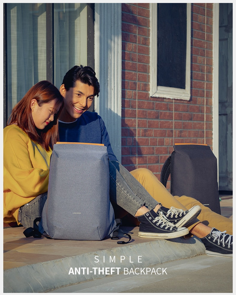 Kingsons 15.6'' new waterproof backpacks USB charging school bag anti-theft men and women backpack for laptop travelling mochila