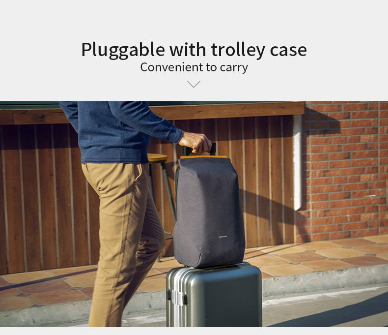 Kingsons 15.6'' new waterproof backpacks USB charging school bag anti-theft men and women backpack for laptop travelling mochila