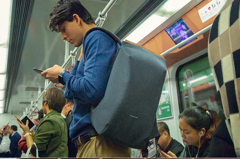 Kingsons 15.6'' new waterproof backpacks USB charging school bag anti-theft men and women backpack for laptop travelling mochila