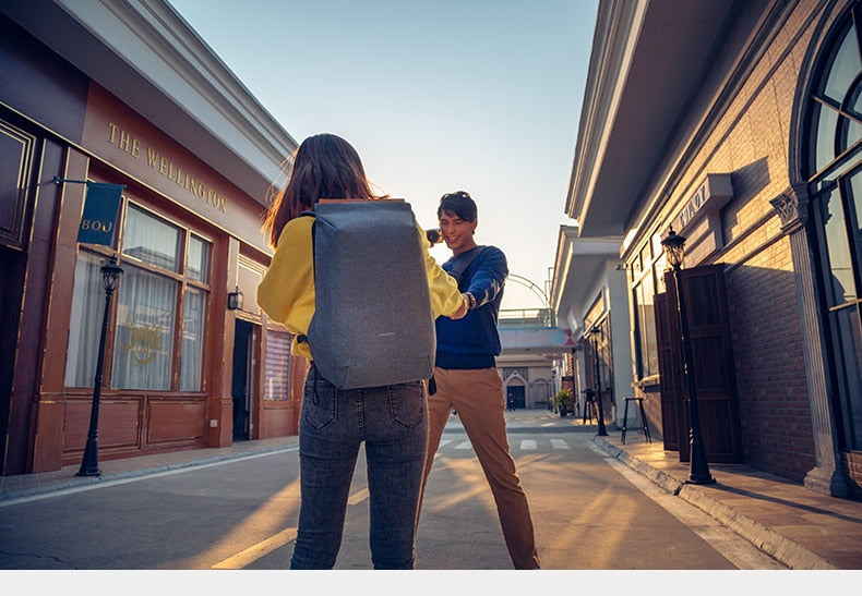 Kingsons 15.6'' new waterproof backpacks USB charging school bag anti-theft men and women backpack for laptop travelling mochila