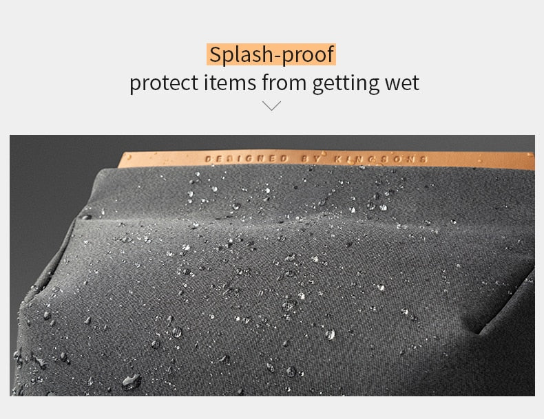 Kingsons 15.6'' new waterproof backpacks USB charging school bag anti-theft men and women backpack for laptop travelling mochila