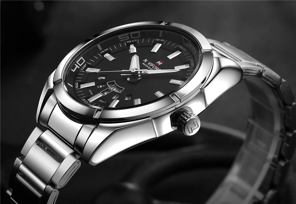 Men Watches Business Quartz Watch Men's Stainless Steel Band 30M Waterproof Date Wristwatches Relogio Masculino