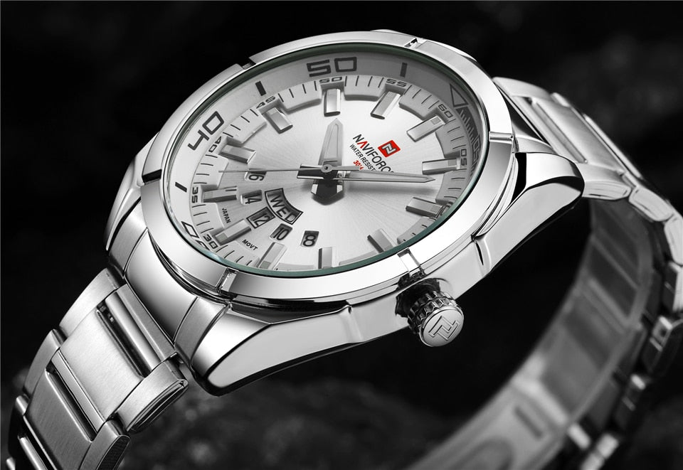 Men Watches Business Quartz Watch Men's Stainless Steel Band 30M Waterproof Date Wristwatches Relogio Masculino