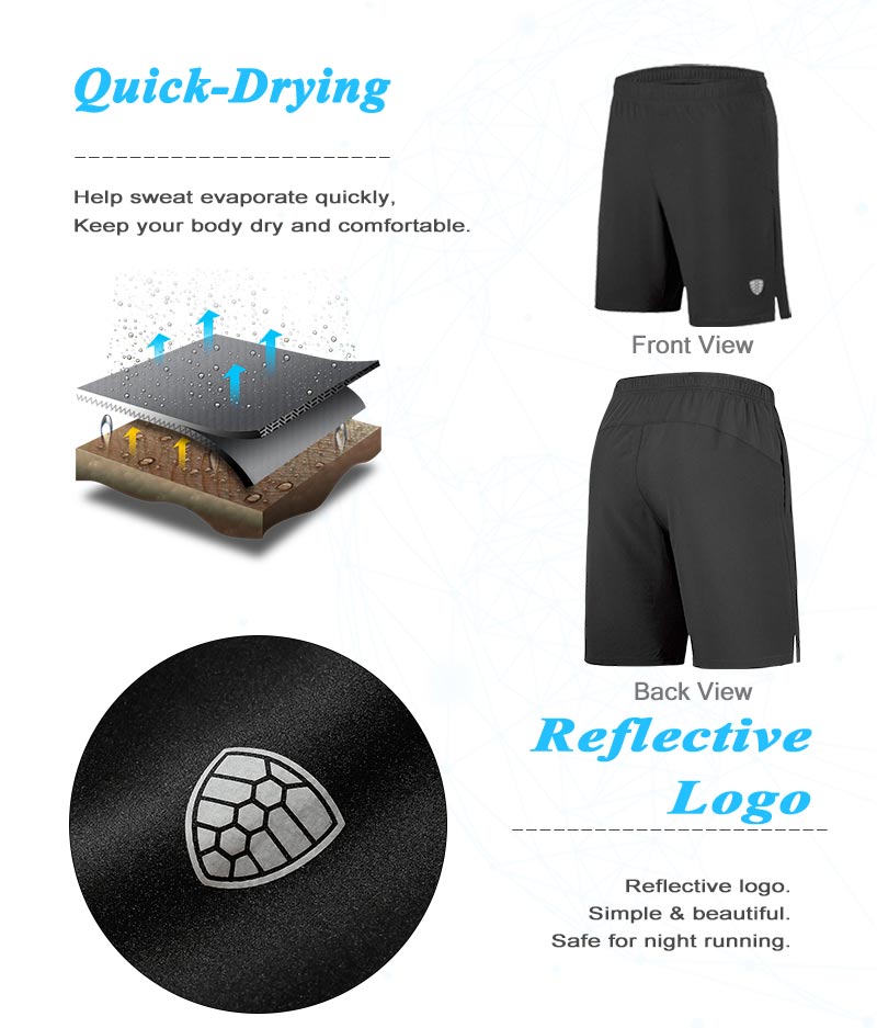 Running Shorts Men Quick Dry Sports Workout Jogging Fitness Training Gym Crossfit Casual Pants Camo Camouflage Pockets