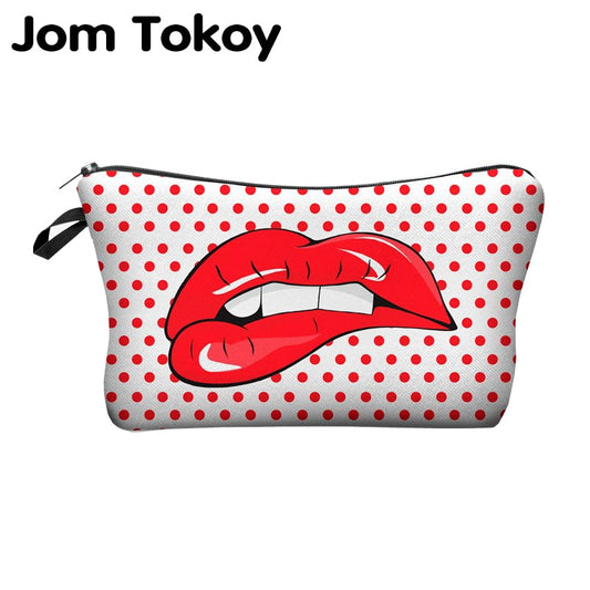 Jom Tokoy Printing Makeup Bag With Multicolor Pattern Cute organizer bag Pouchs For Travel Ladies Pouch Women Cosmetic Bags