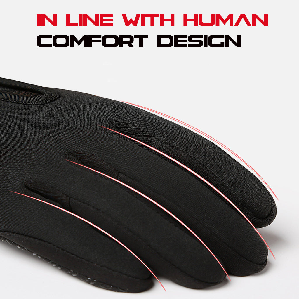 WorthWhile Winter Cycling Gloves Bicycle Warm Touchscreen Full Finger Gloves Waterproof Outdoor Bike Skiing Motorcycle Riding