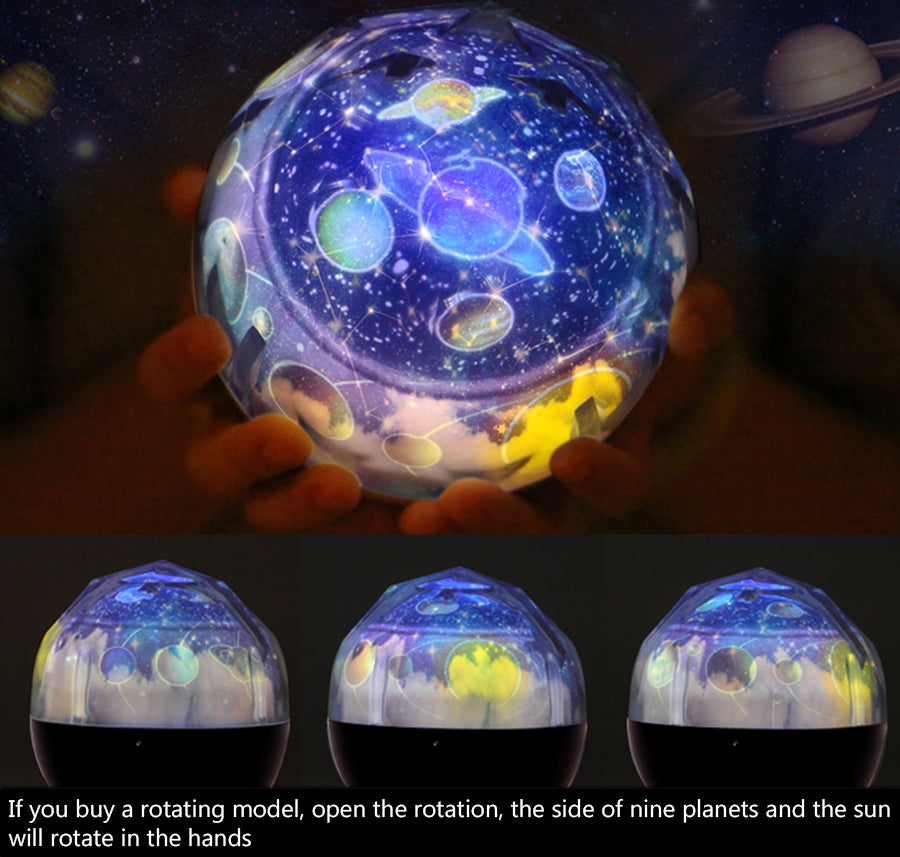 Starry Sky Night Light Planet Magic Projector Earth Universe LED Lamp Colorful Rotate Flashing Star Kids Baby Christmas Gift