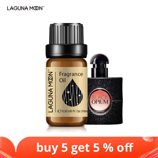 Lagunamoon 10ml Fragrance Oil Black Opium For Aroma Perfume Soap Making Candles DIY  Air Fresh Coconut Vanilla White Musk